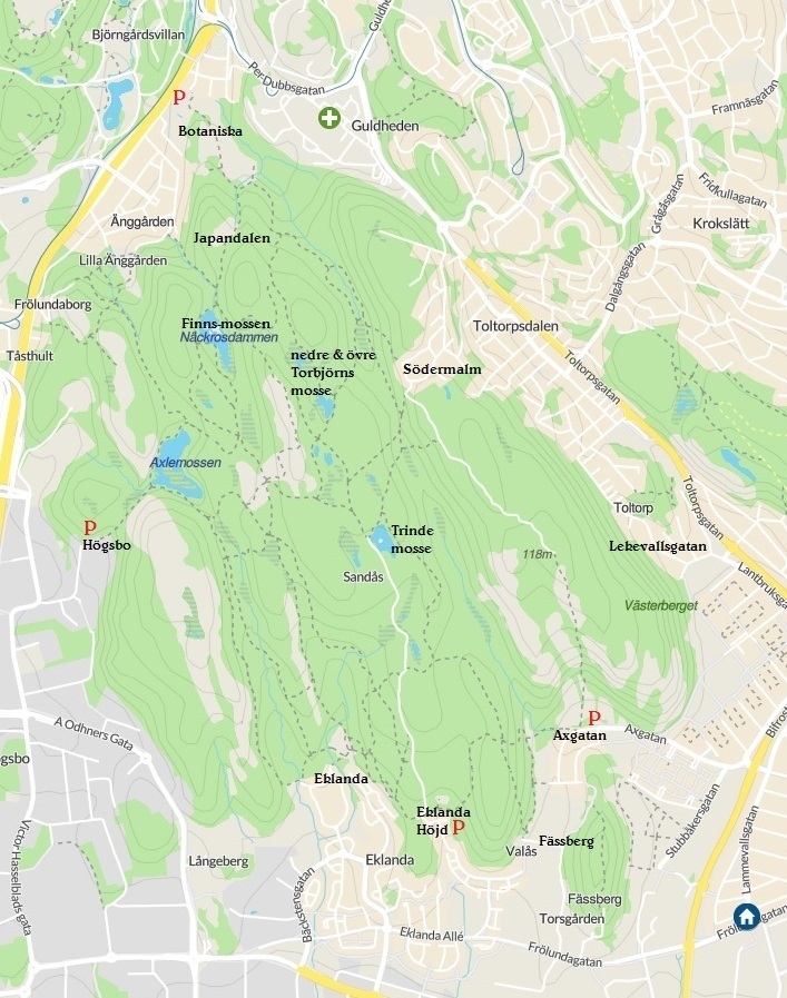 änggårdsbergen Löpning Karta | Karta Mellersta