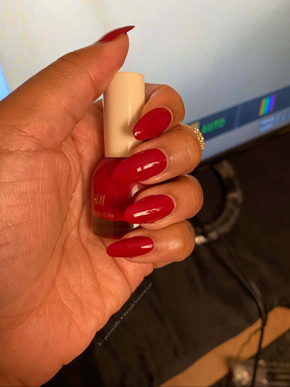 medium bright red nail polish