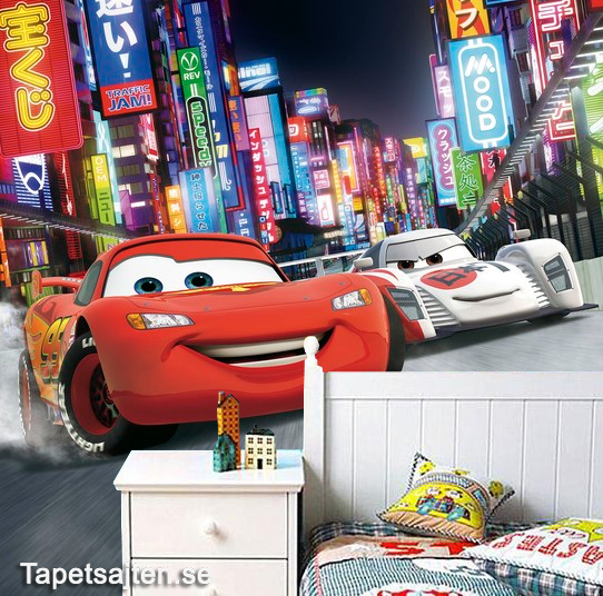 Tapet Barnrum Kille Disney Cars Tapet Bilar Pixar Fototapet Barn Tapet Barntapeter Barnrum