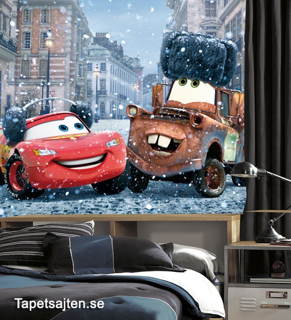 Fototapet Barn Disney Tapet Pixar Cars Bilar Tapet Barnrum Barntapeter Pojke Kille Pojktapet Killtapet