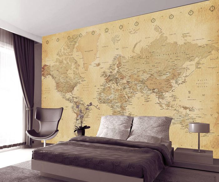 världskarta vägg