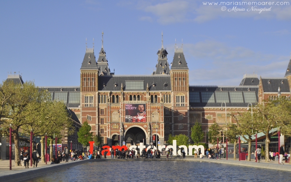 turista i Amsterdam: I Amsterdam-skylten och Rijksmuseum