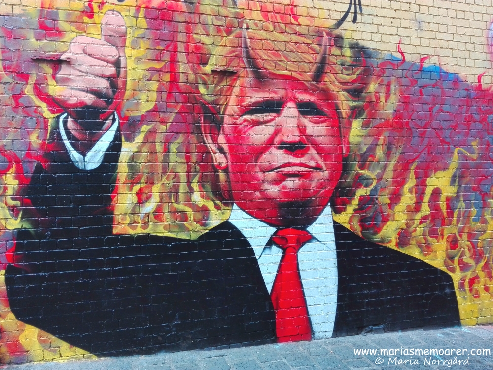 political street art graffiti in Melbourne - Trump