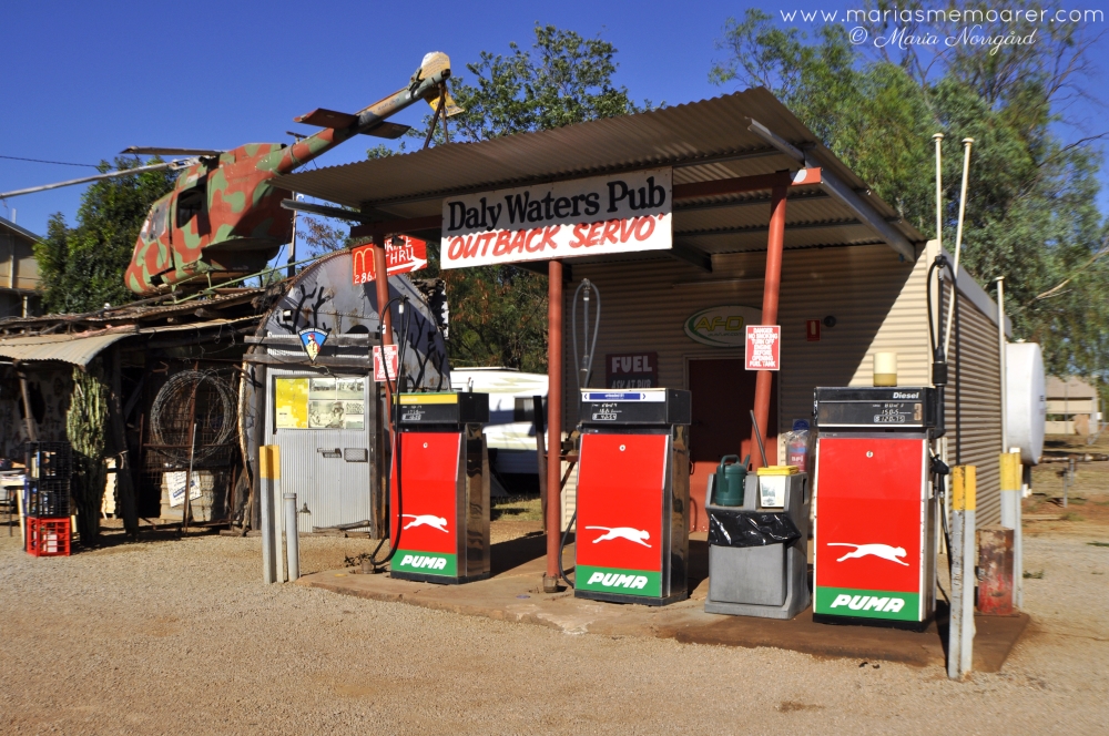 Daly Waters Pub outback servo, Northern Territory, Straya / bensinmack i Australiens outback