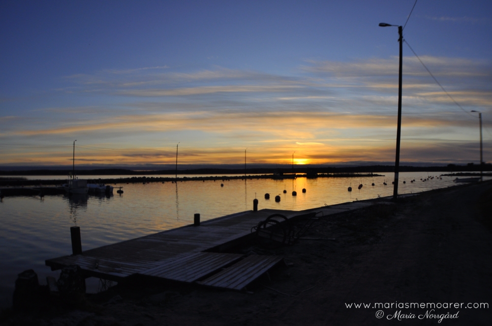 solnedgång vid hamnen i Oravais / Auringonlasku, Oravaisten satama