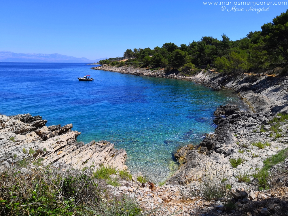 Solta Island - oexploaterad ö nära Split, Kroatien