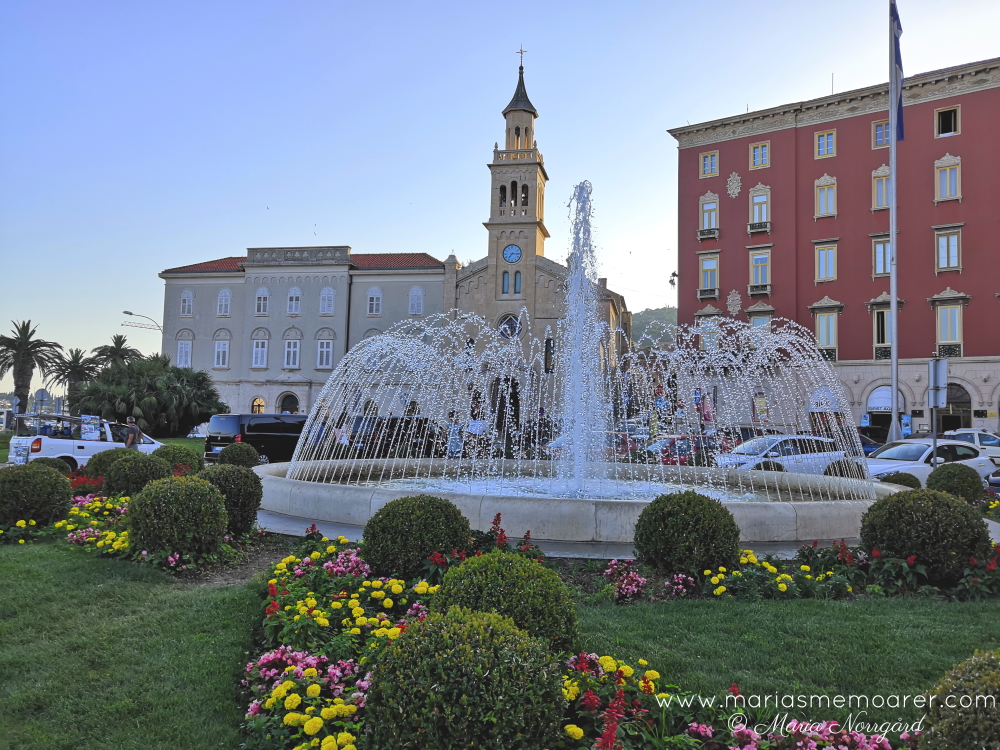 sightseeing i Split, Kroatien - Vodoskok fontän