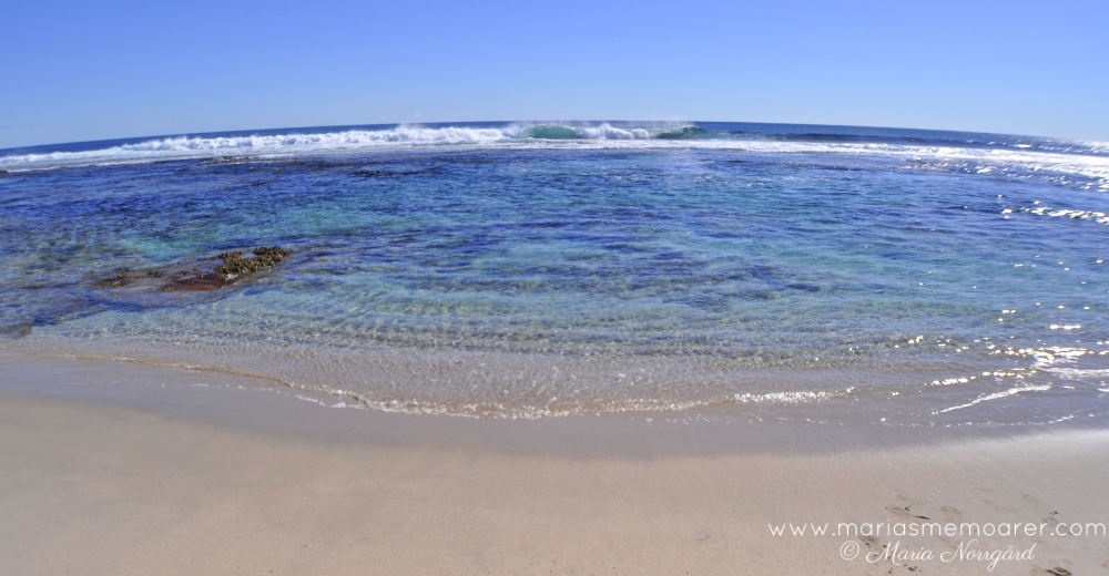 snorkling från stranden i Western Australia - Blue Holes vid Kalbarri