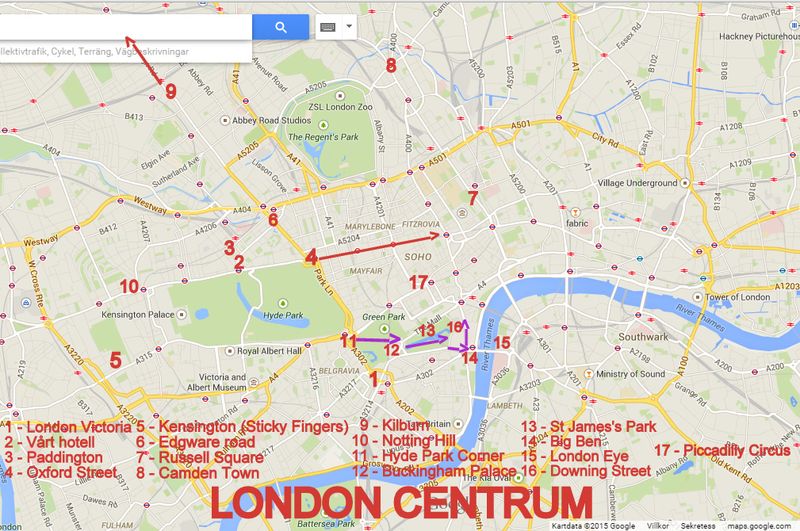 Karta över Centrala London – Karta 2020