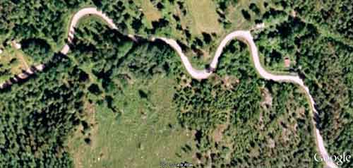 Google Earth bild över de värsta knixarna på Torpön. 