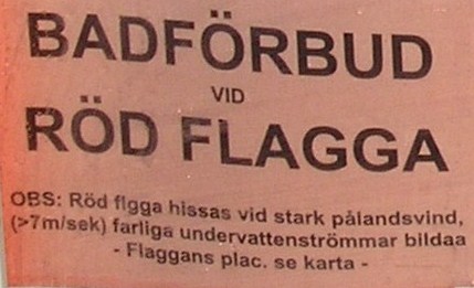 Röd flagga Vejbystrand