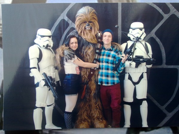 Jag, bror, Chewbacca och stormtroopers på sci-fi-mässan i Malmö