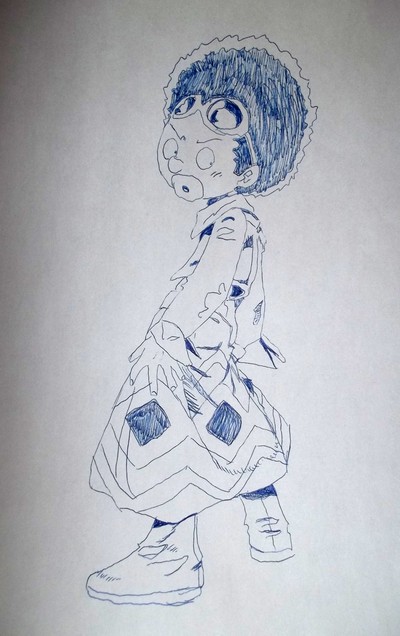 Här har jag ritat av mangakaraktären Chocolove.