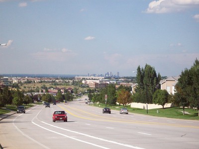 Jag vet inte om ni ser men det är Denver skyline, taget när jag gick ner mot Safeway.