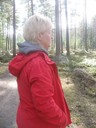 Mamma och jag på promenad i skogen  