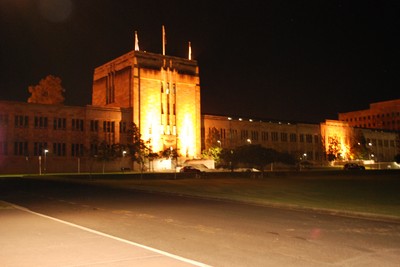 university by night