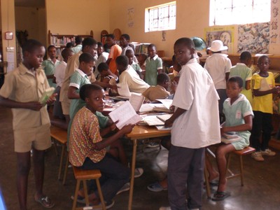 A picture from inside the library in Gwanda