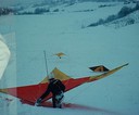 Drakflygutbildning utanför Kongsberg Norge. Eget foto 1974 eller 1975
