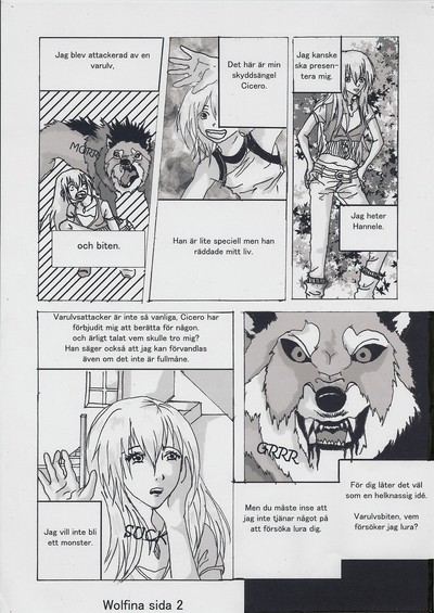 Sida 2 I Wolfina läses från höger till vänster. Jag vet det kanske är lite svårt