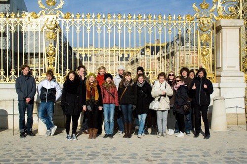 gruppbild vid Versailles