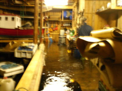 Vatten i båthuset