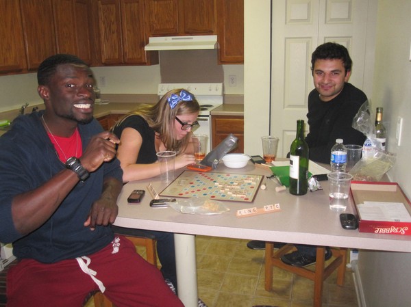 Scrabble with Ike and Tony (+ Sara)