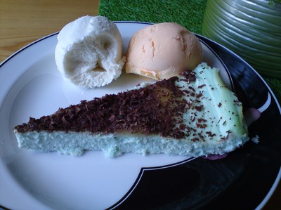 blå cheesecake