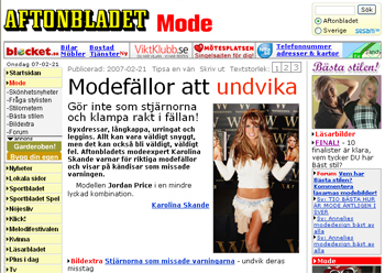Mina modefällor på Aftonbladet.se