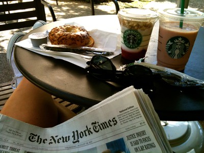 Lunch at Starbuck's.