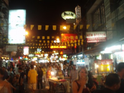 khao san road at night.