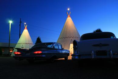 2007 åkte familjen längs Route 66 i en Chevrolet Impala 1959 - Kan rekomenderas
