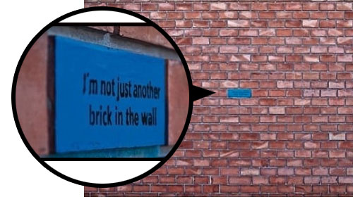 brick in the wall