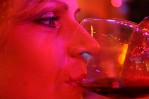 Wine drinking woman