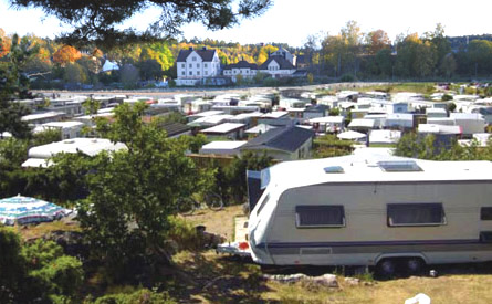 Hågelby nöjespark med alla husvagnar och tält!