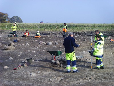 Arkeologiska utgrävningar i Döserygg, den 13 oktober 2008.