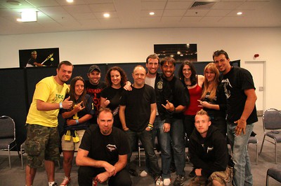 Lars Ulrich, Metallica with fans in Australia.