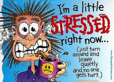 stressad stressig galen