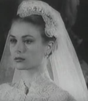 Grace vid sitt bröllop 1956.