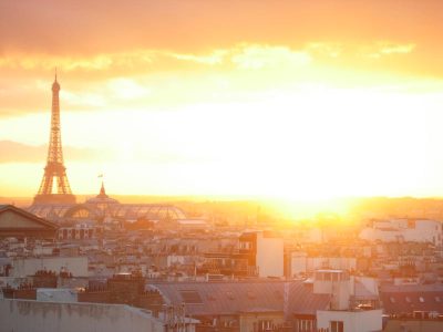 Paris solnedgång
