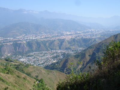 Utsikt over Mérida fran bergstoppen