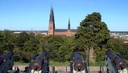 Uppsala cathedral from castle hill