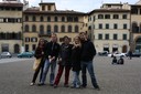 Hela gänget utanför Palazzo Pitti