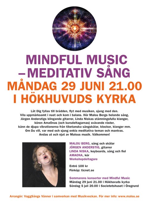 Malous Mindful Music Hökhuvuds kyrka 29 juni kl 21.00