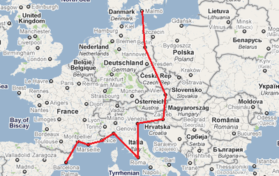 Tågluffa Europa Karta | Karta