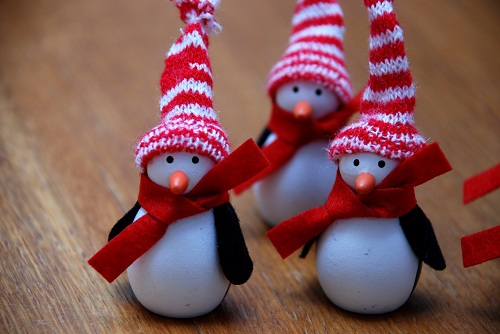 Julpyssel pingviner från Panduro